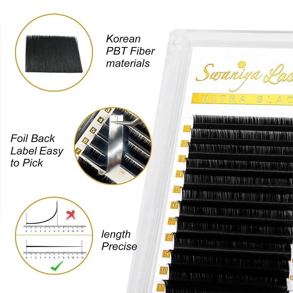 0.05mm Ultra Black Russian Volume Lashes