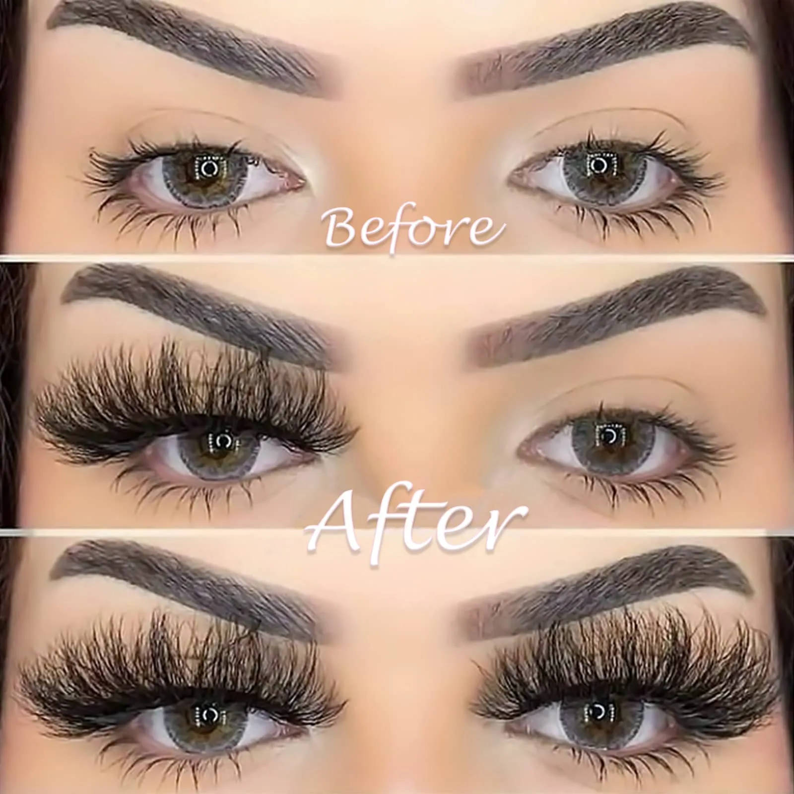 10 Pairs Fluffy Faux Mink Lashes Wispy False Eyelashes, Wispy Dramatic Lashes 20mm Long Lashes, Thick Volume Crossed Soft Curly Fake Lashes Lightweight Big Eye Lashes Pack(XZ04)