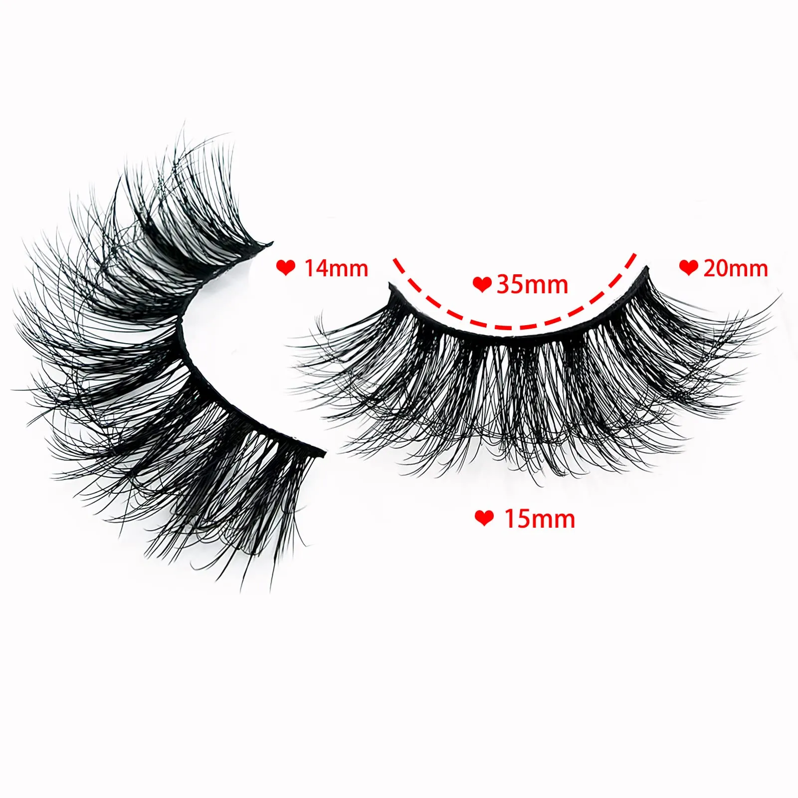10 Pairs Fluffy Faux Mink Lashes Wispy False Eyelashes, Wispy Dramatic Lashes 20mm Long Lashes, Thick Volume Crossed Soft Curly Fake Lashes Lightweight Big Eye Lashes Pack(XZ04)