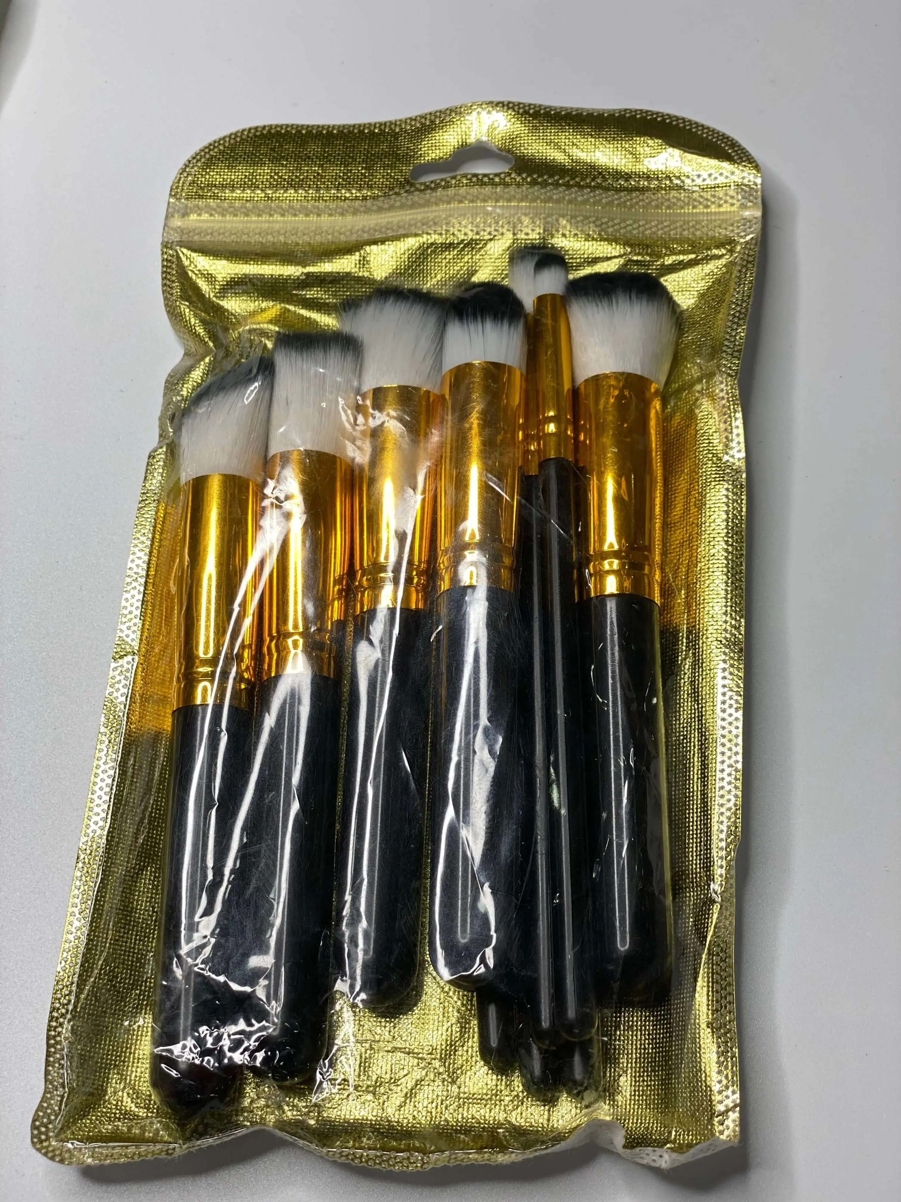 10 Piece Colored Kabuki Brush Set