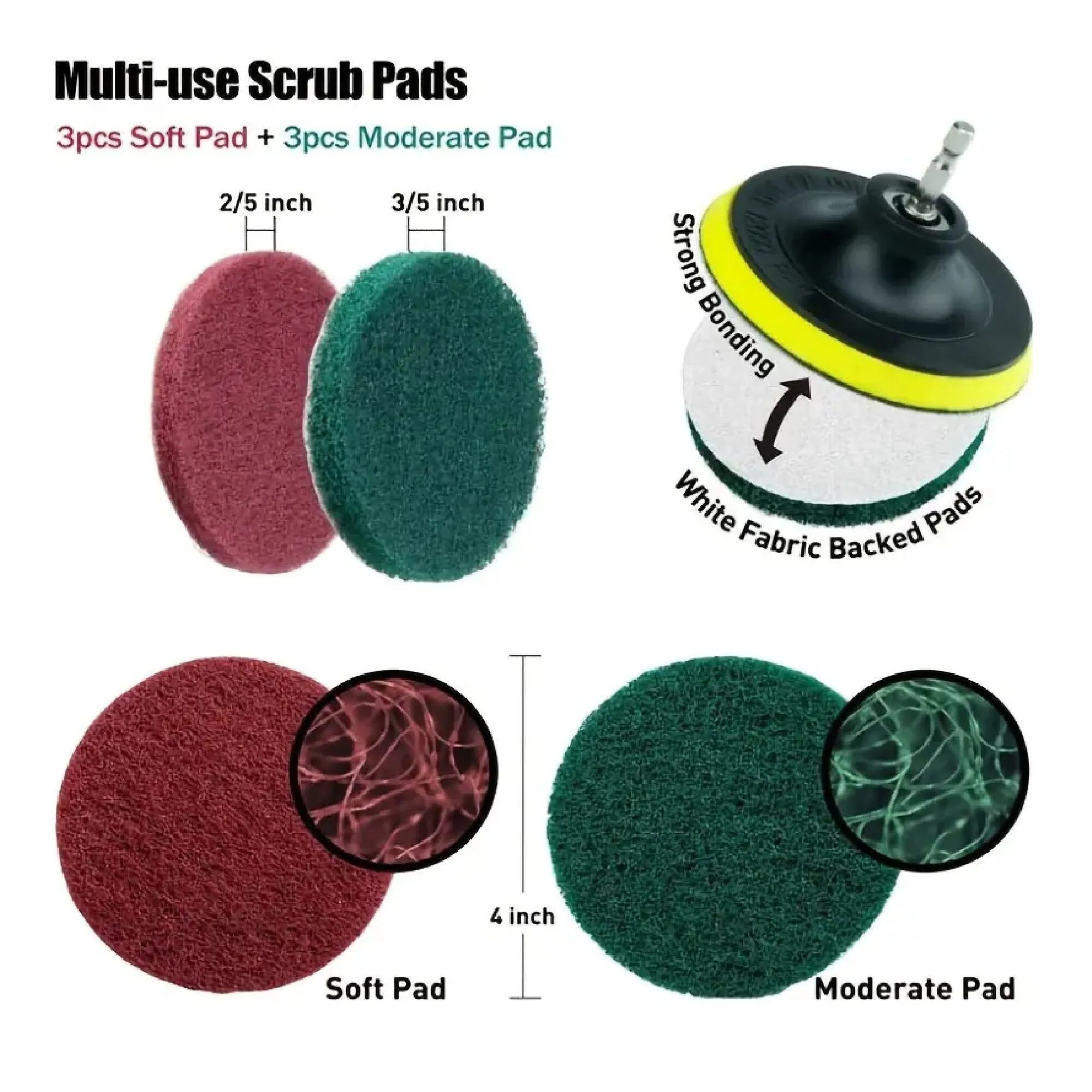 12 Piece Drill Brush Scrub Brush Set | Car Polishing Brush Cleaning Kit