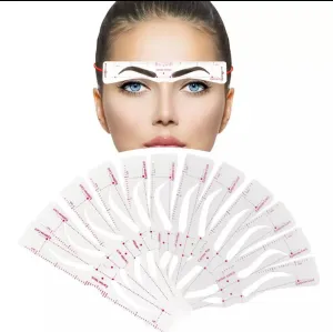 12Pcs/set Reusable Eyebrow Stencil Set Eye Brow