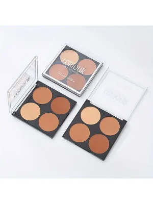 1pc Four Colors Stereo Contour Powder With Delicate Texture Matte Bronzing Makeup Powder Beginner Contouring Palette