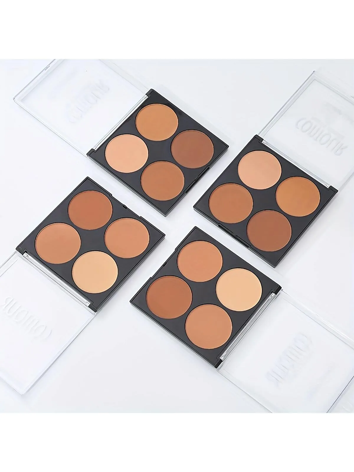 1pc Four Colors Stereo Contour Powder With Delicate Texture Matte Bronzing Makeup Powder Beginner Contouring Palette