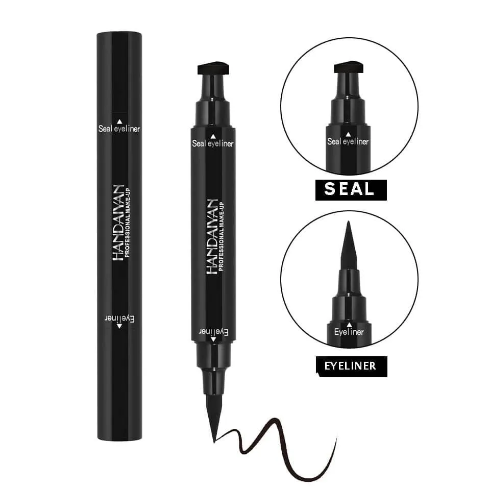 2 In 1 Black Eyeliner Waterproof Korean Cosmetics - HY01