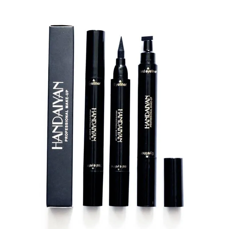 2 In 1 Black Eyeliner Waterproof Korean Cosmetics - HY01