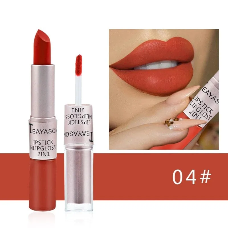 2-in-1 Double Head Long Lasting Matte Lipstick