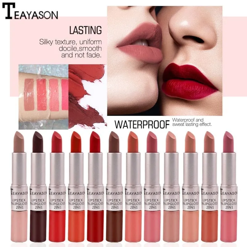 2-in-1 Double Head Long Lasting Matte Lipstick
