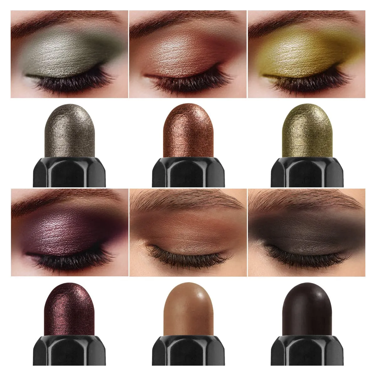 2 in 1 Eyeshadow Stick Set（6pcs）