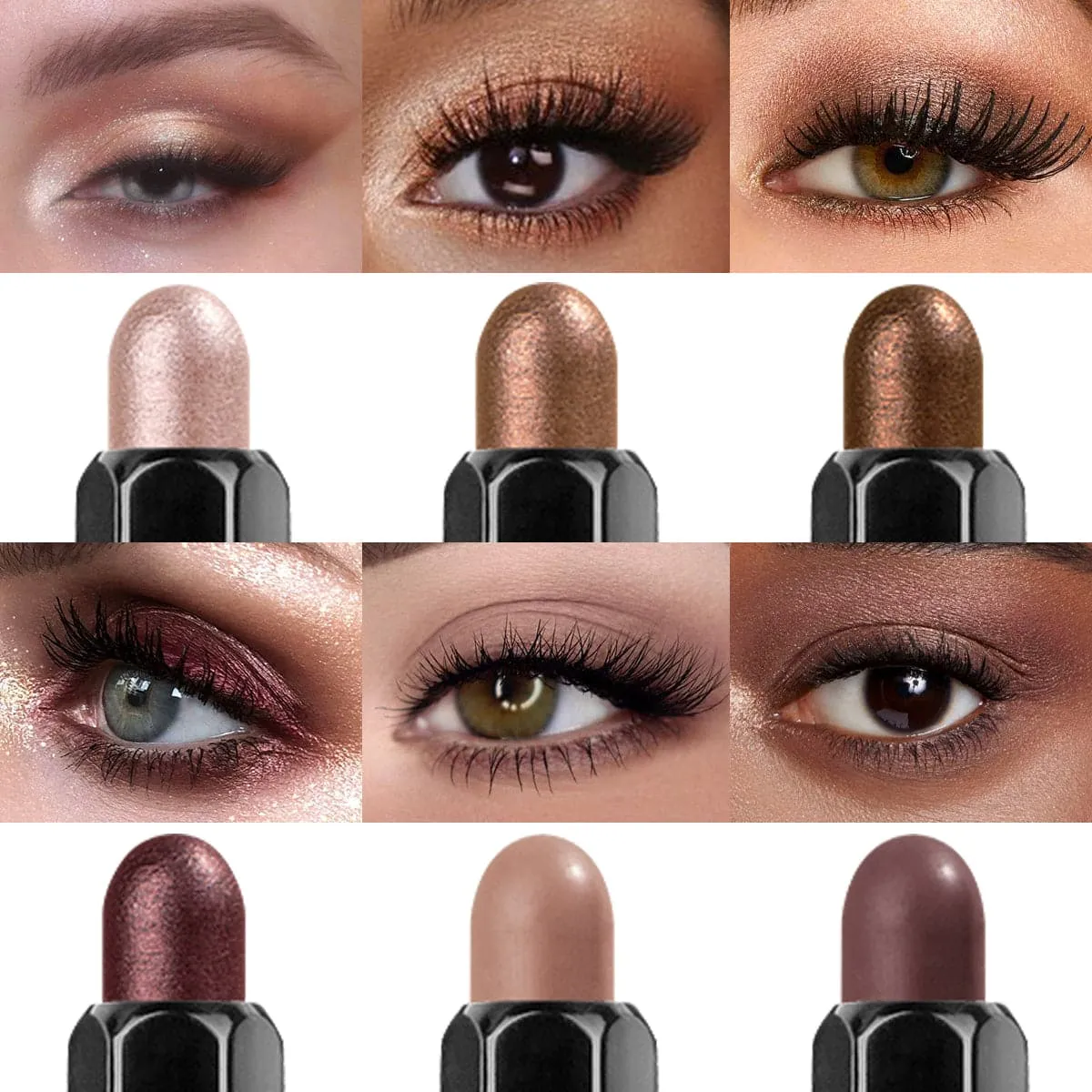 2 in 1 Eyeshadow Stick Set（6pcs）
