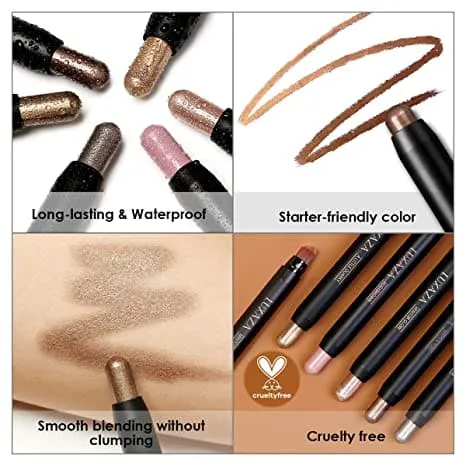 2 in 1 Eyeshadow Stick Set（6pcs）