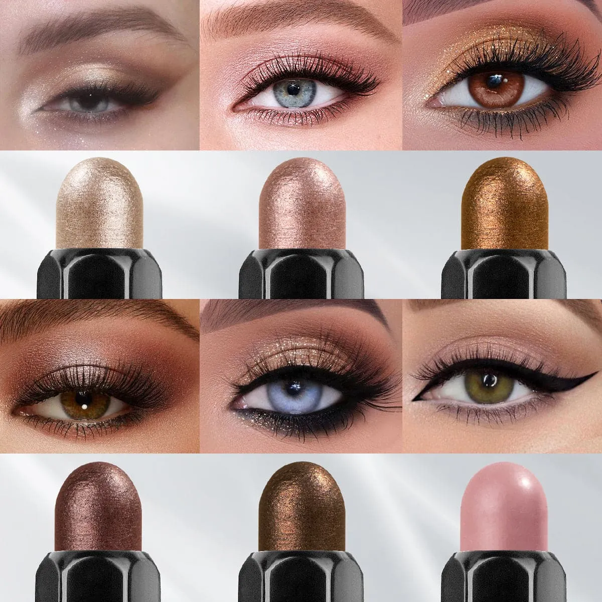 2 in 1 Eyeshadow Stick Set（6pcs）