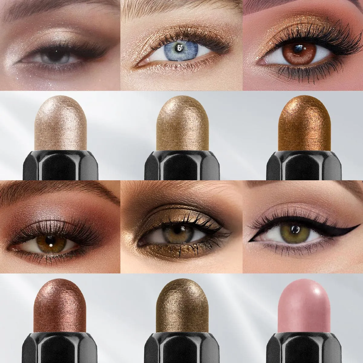 2 in 1 Eyeshadow Stick Set（6pcs）