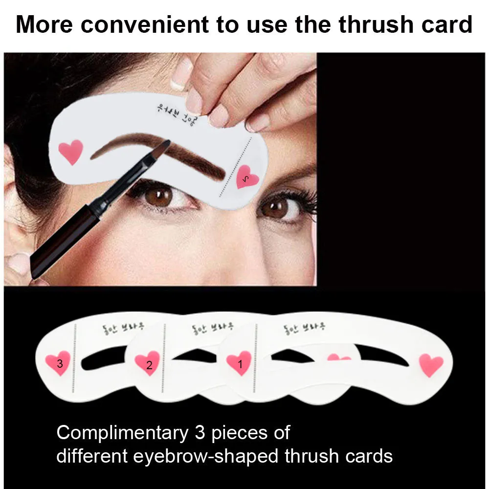 2 Pcs/Set 4D Eyebrow Extensions Gel Fiber Building Brow Hairk  BlacBrown Eyebrow