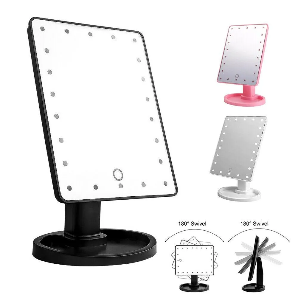 22 LED Touch Screen Desktop Stand Mirror