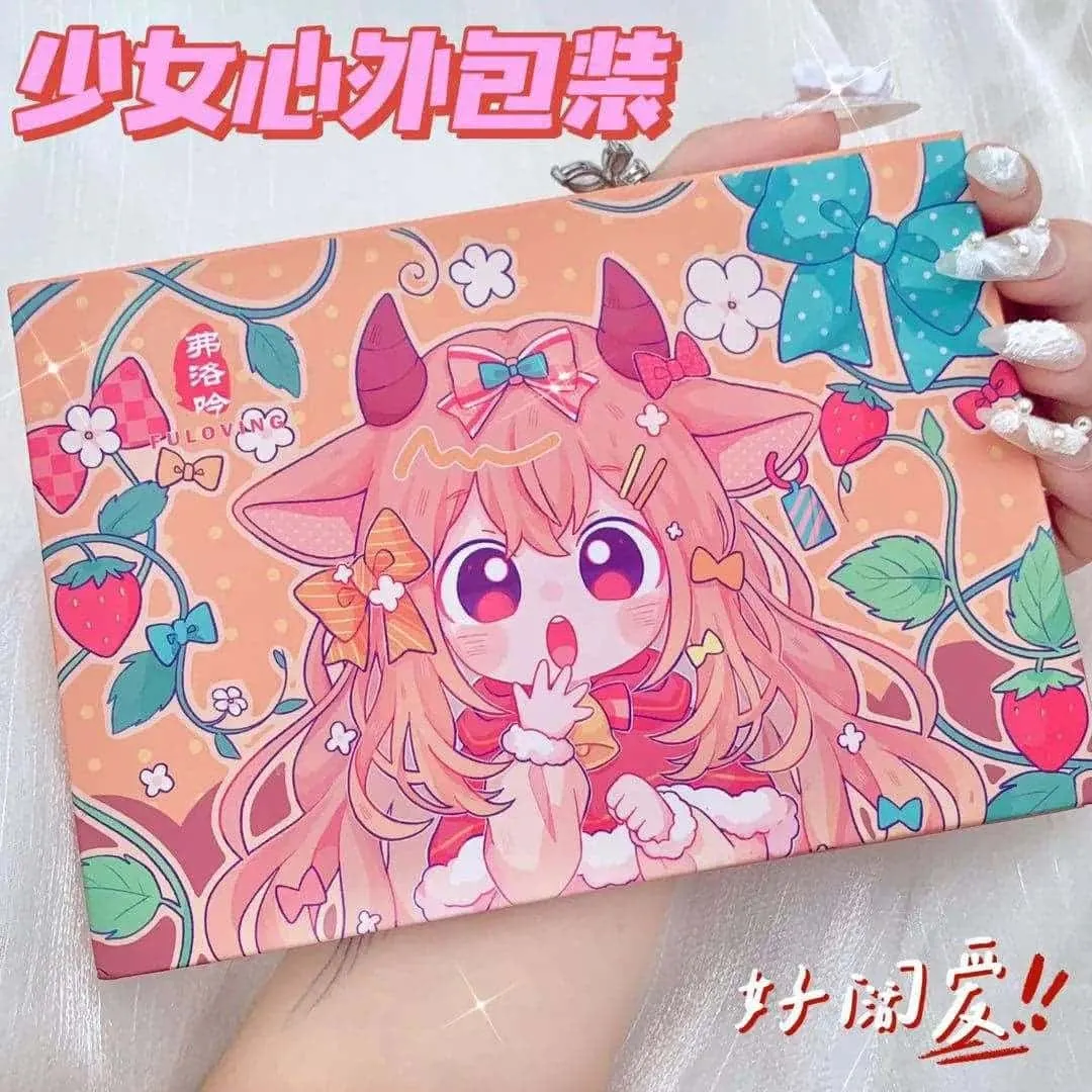 24 Colors Strawberry Girl Eyeshadow Palette Cute Cosmetics for Females