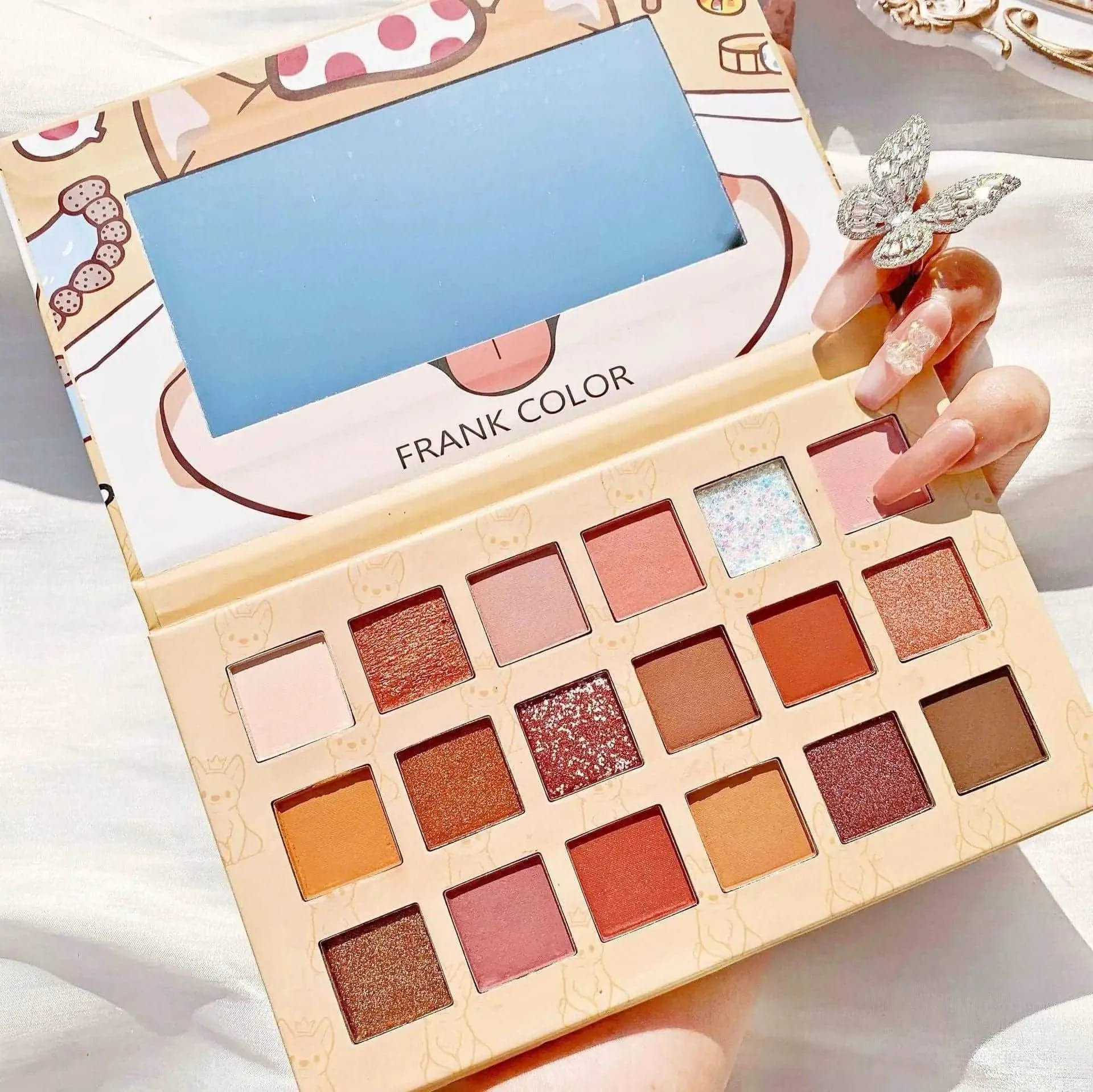 24 Colors Strawberry Girl Eyeshadow Palette Cute Cosmetics for Females