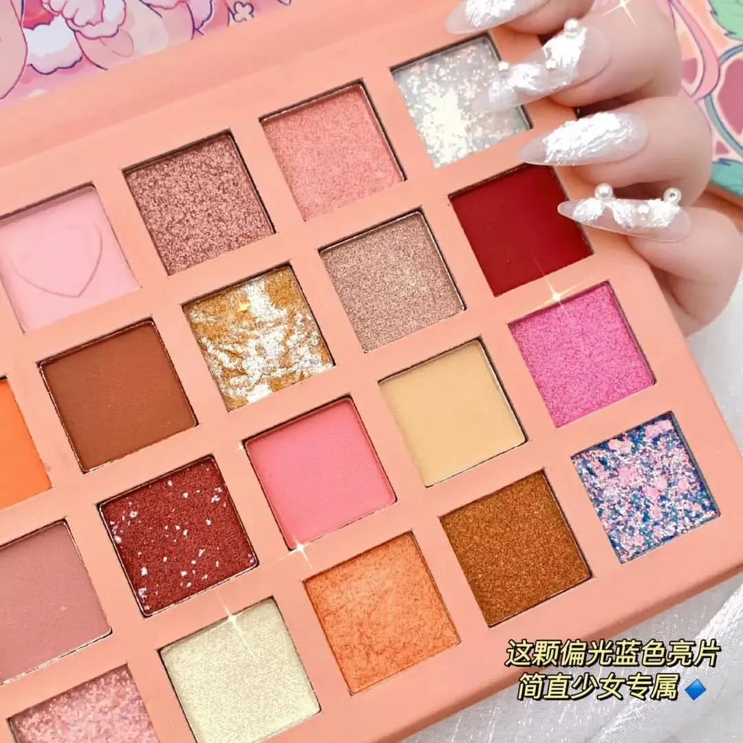 24 Colors Strawberry Girl Eyeshadow Palette Cute Cosmetics for Females