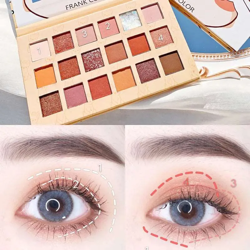 24 Colors Strawberry Girl Eyeshadow Palette Cute Cosmetics for Females