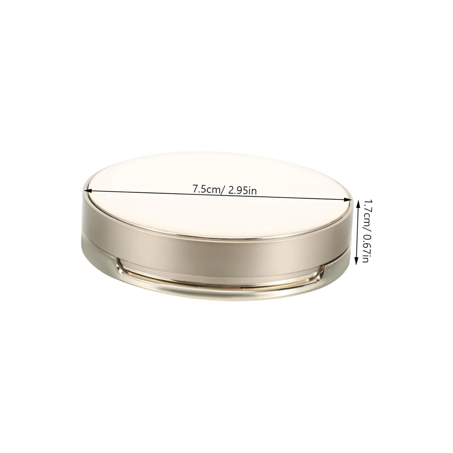 2pcs Empty Cushion Foundation Box Portable Powder Container with Mirror Refillable Makeup Powder Case for Loose and Travel Cosmetic Storage
