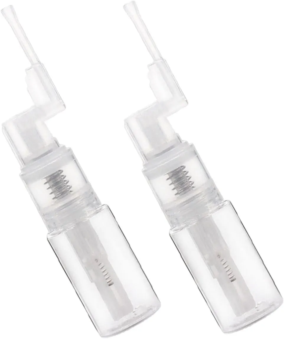 2Pcs Portable Detachable Powder Spray Bottle Transparent Pet Dispenser for Hair Body Makeup Daily Care Lightweight Sturdy Design for Home Travel Use
