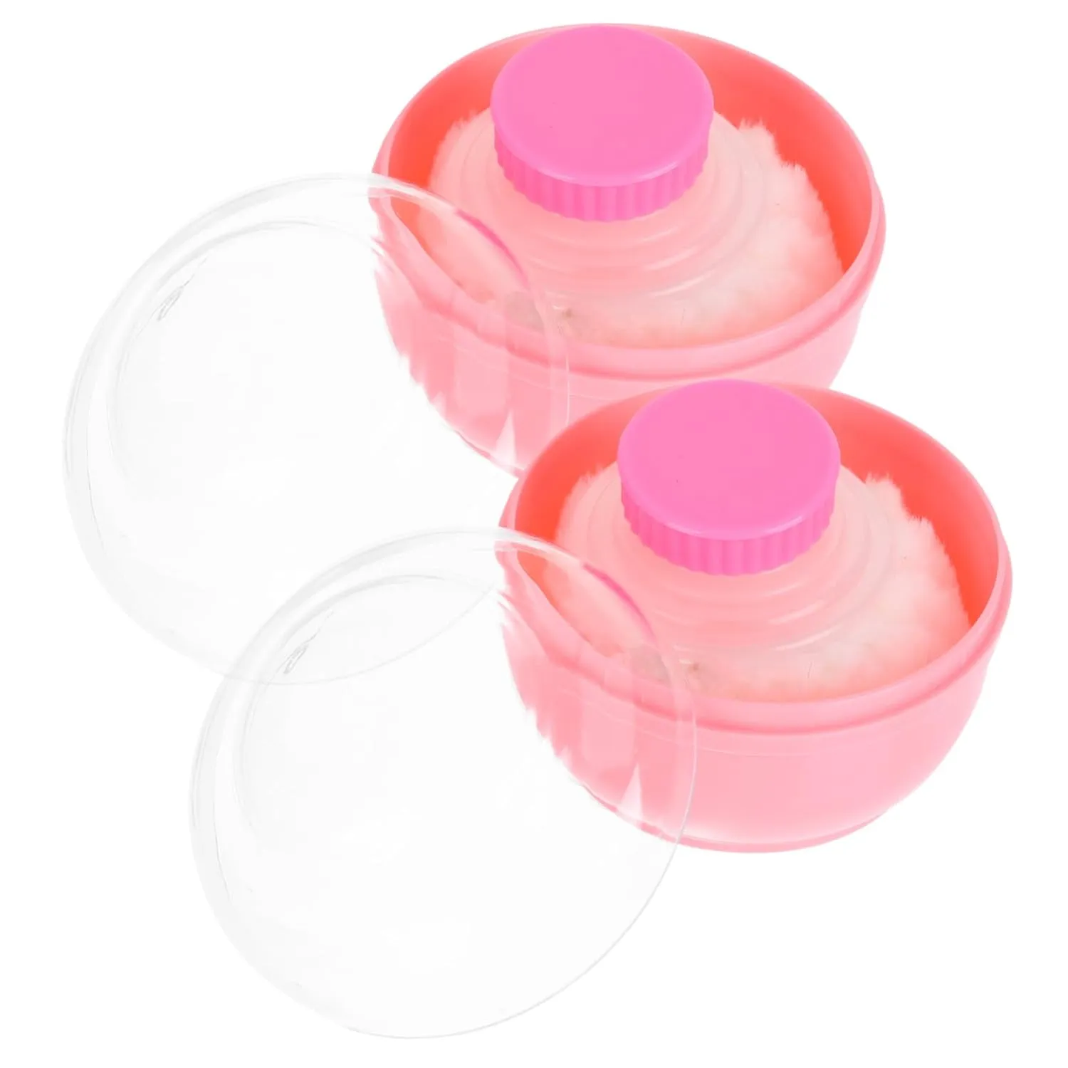 2pcs Powder Puff Boxes for Body Powder with Easy Dispensing Design for Talc Dusting for Boys and Girls and Adults Hot Weather