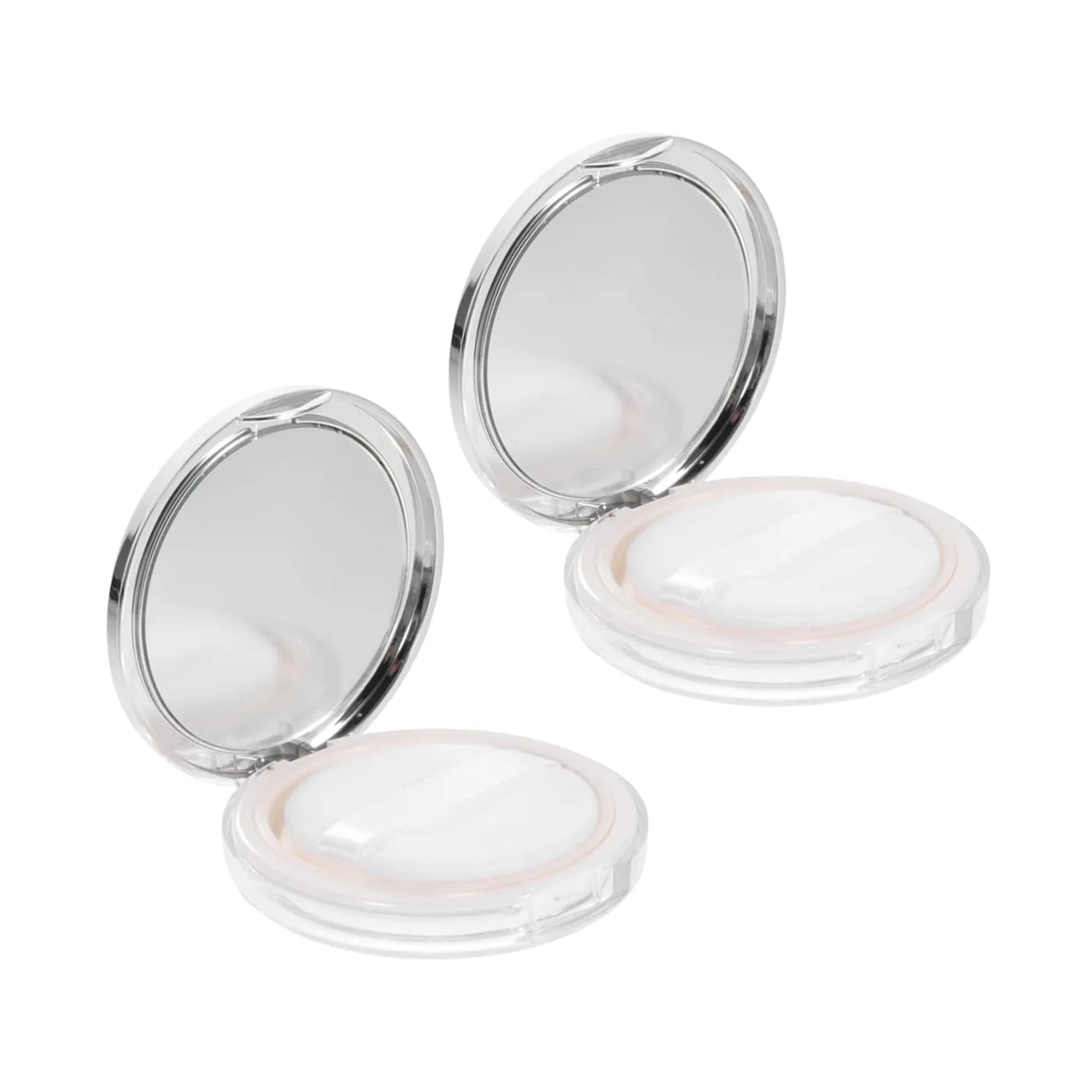 2sets Loose Powder Holder Stylish Makeup Powder Case Simple Skin-friendly Design for Makeup Mixing