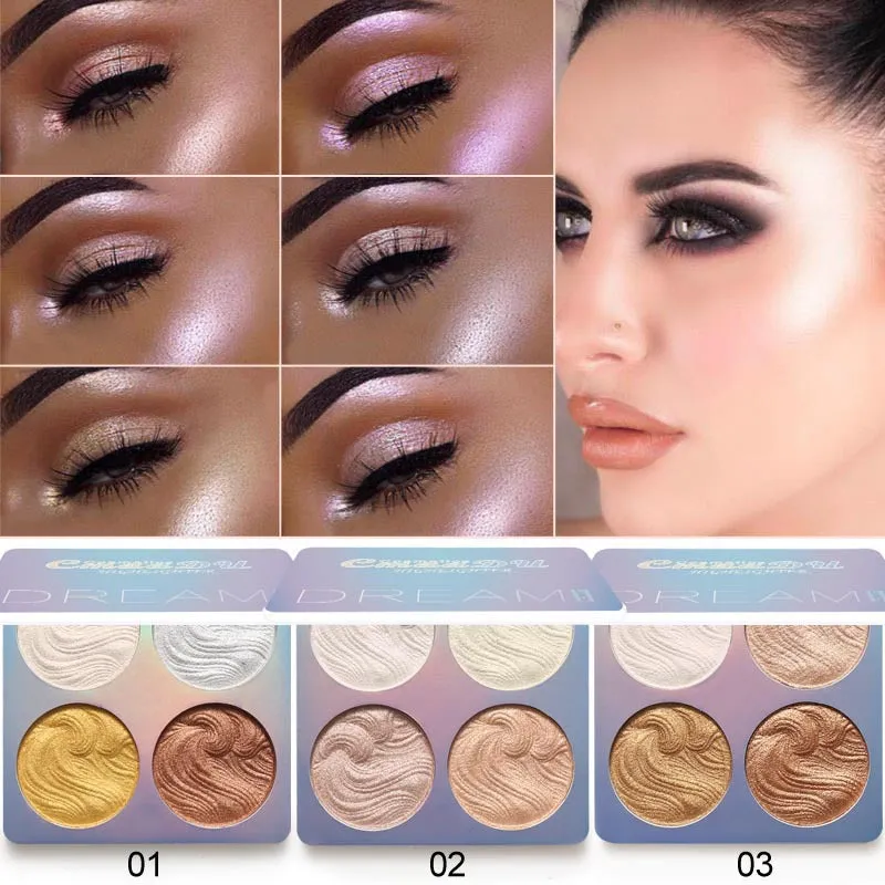 3 Colors High Gloss Shimmer Powder Bronzer Repair