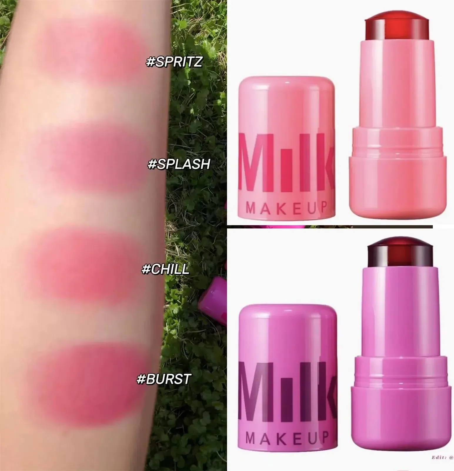 3-in-1 Milk Make Up Jelly Tint Blush Stick & Lip Tint