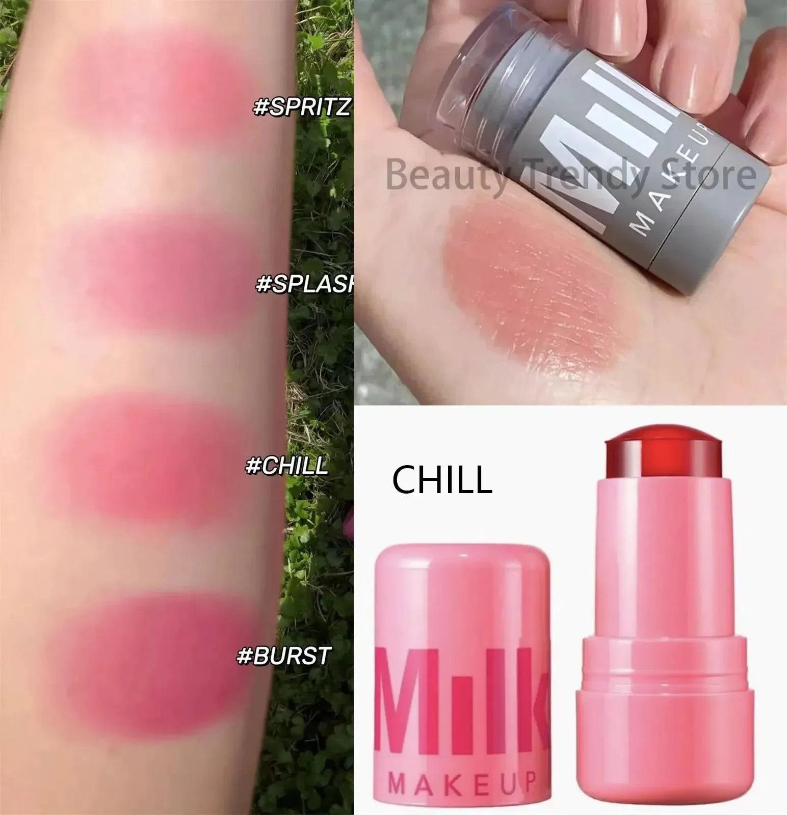 3-in-1 Milk Make Up Jelly Tint Blush Stick & Lip Tint