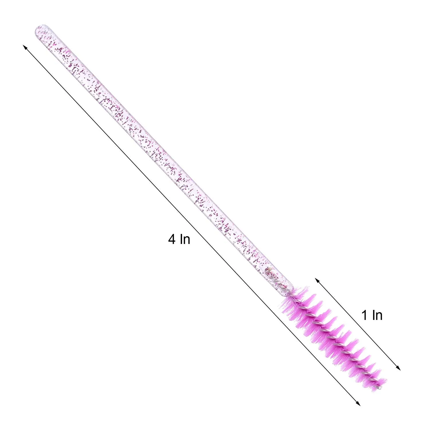 300 Disposable Mascara Wands Eyelash Brush Spoolies for Eye Lash Extension, Eyebrow and Makeup Crystal Tbestmax 1Multi-colored