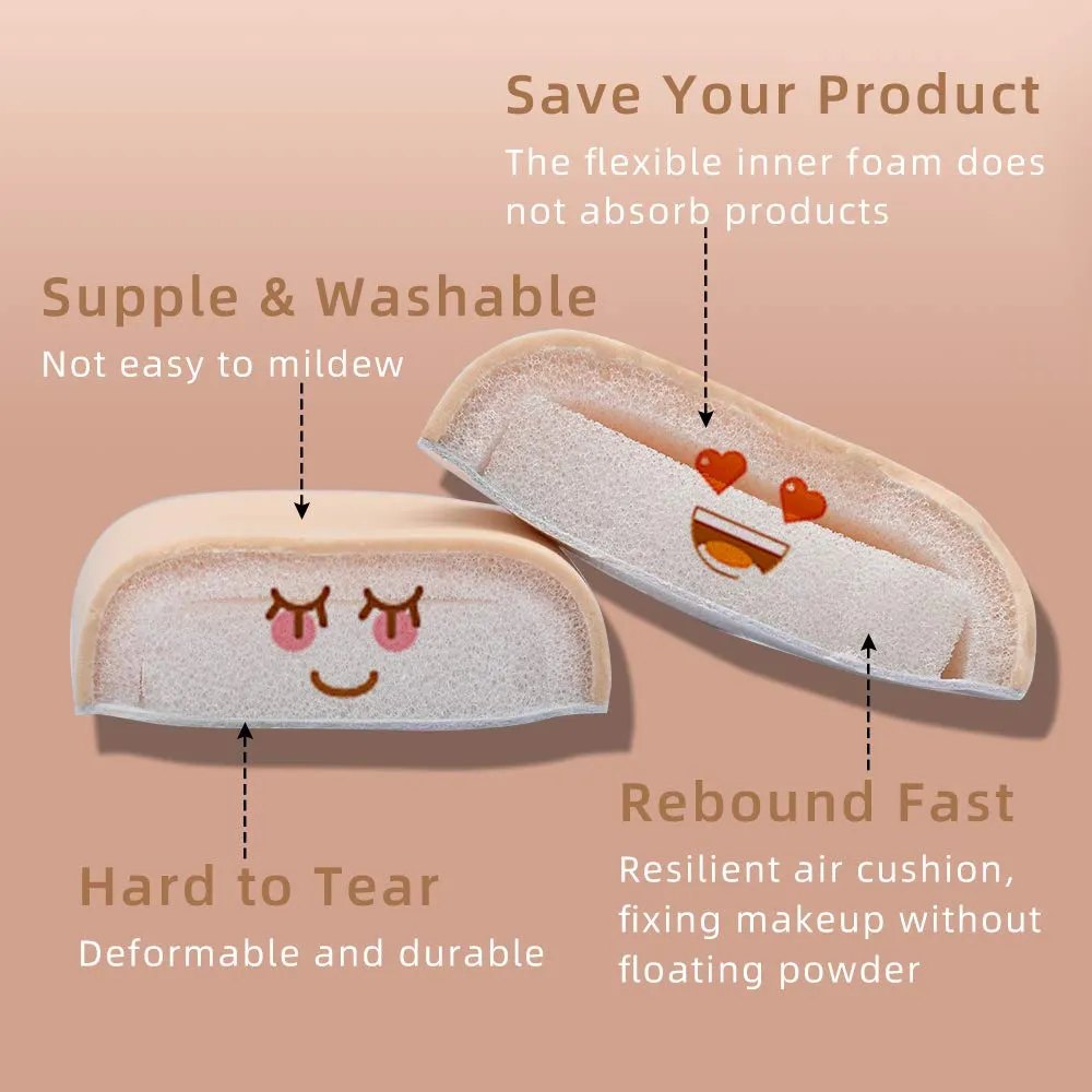 4Pcs Round & Square Foundation Sponge