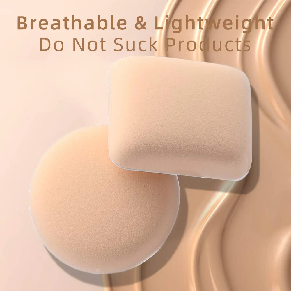 4Pcs Round & Square Foundation Sponge