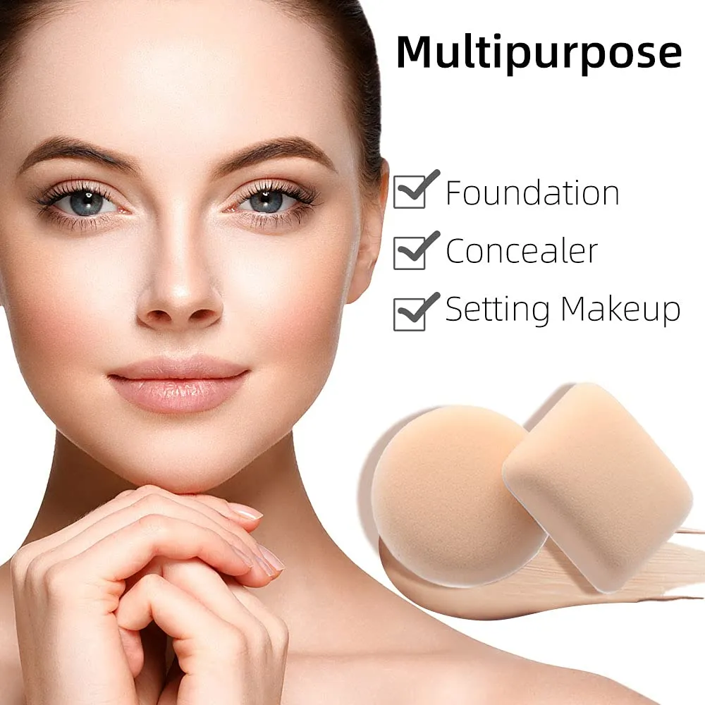 4Pcs Round & Square Foundation Sponge