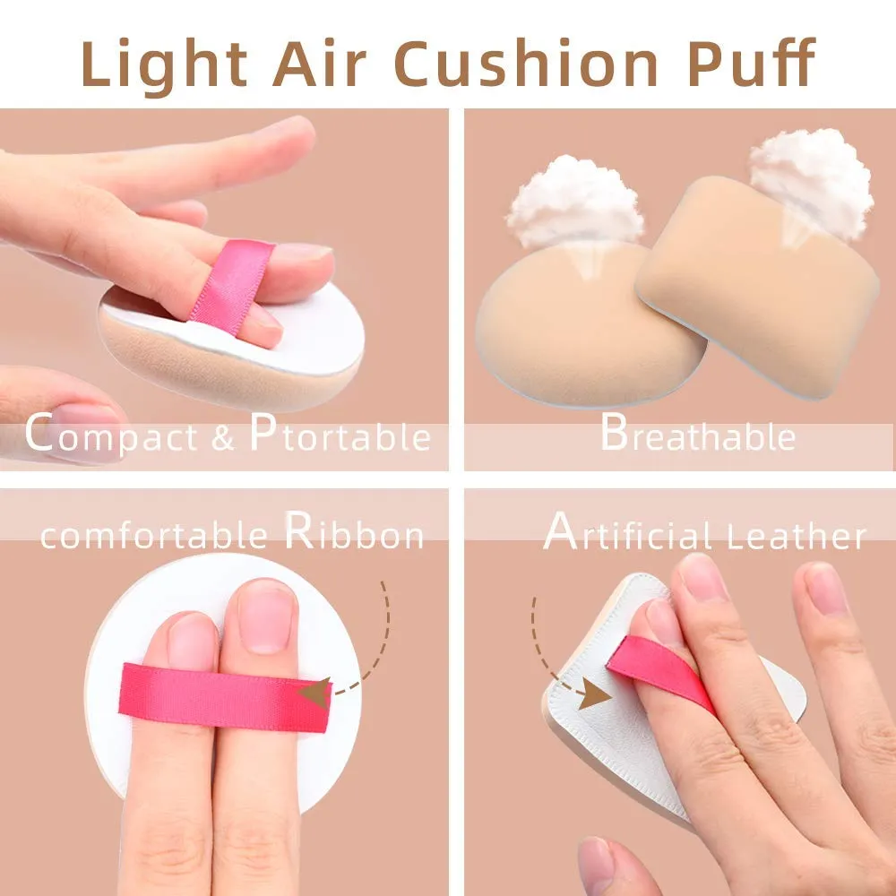 4Pcs Round & Square Foundation Sponge