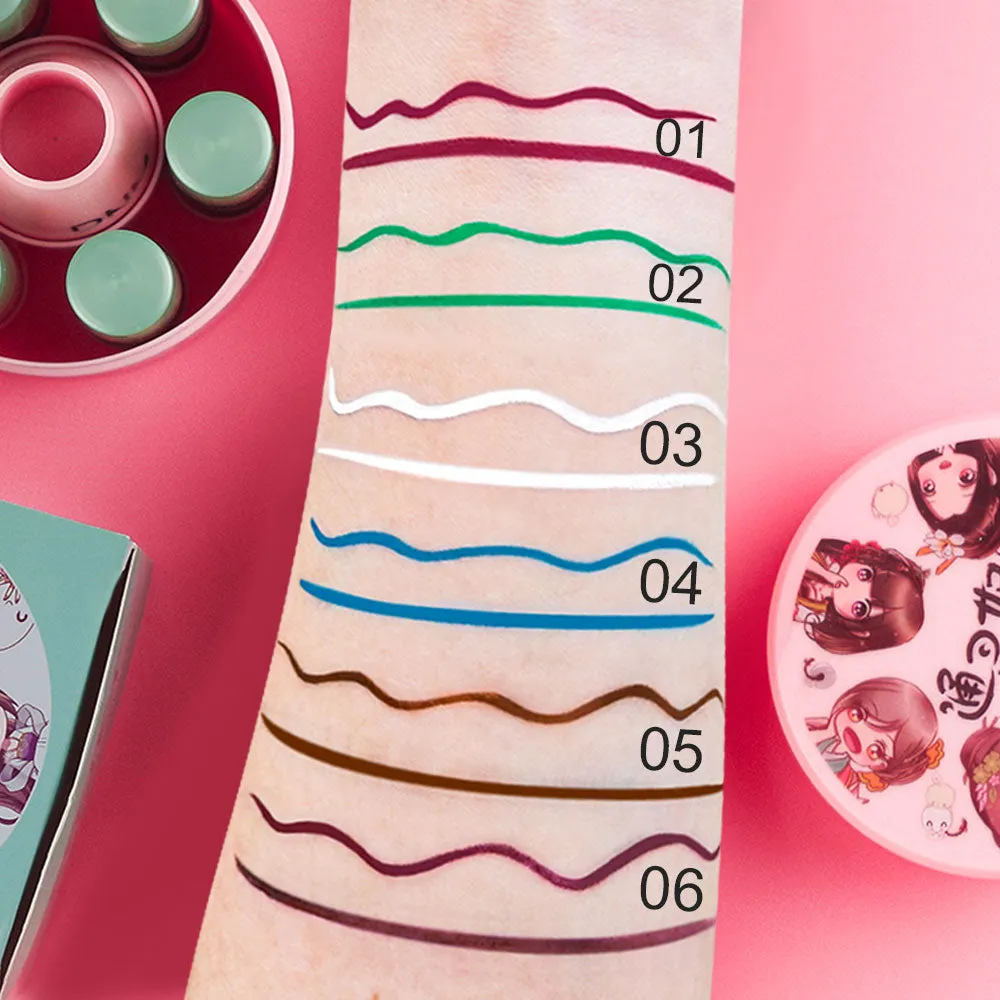 6 Colors Matte Liquid Eyeliner Colorful Set,Black Blue White Green Red Pink Colored Liquid Eyeliner Pen Kit Eye Liners for Women Waterproof Smudgeproof Long Lasting Rainbow Eyeliner Pencils