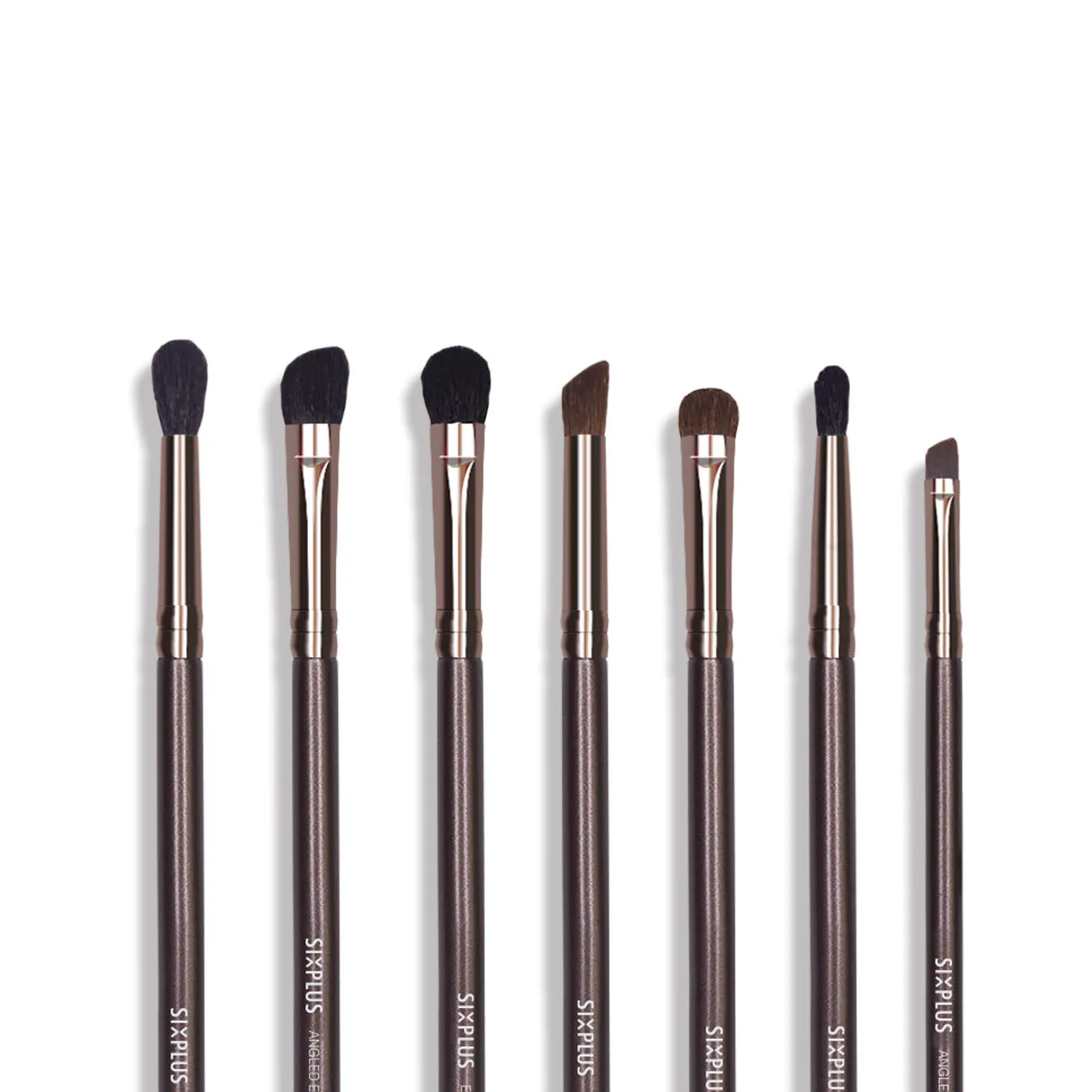 7Pcs Coffee Eye Makeup Brush Set