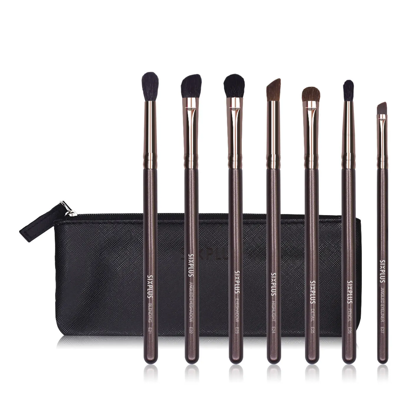 7Pcs Coffee Eye Makeup Brush Set