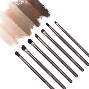 7Pcs Coffee Eye Makeup Brush Set