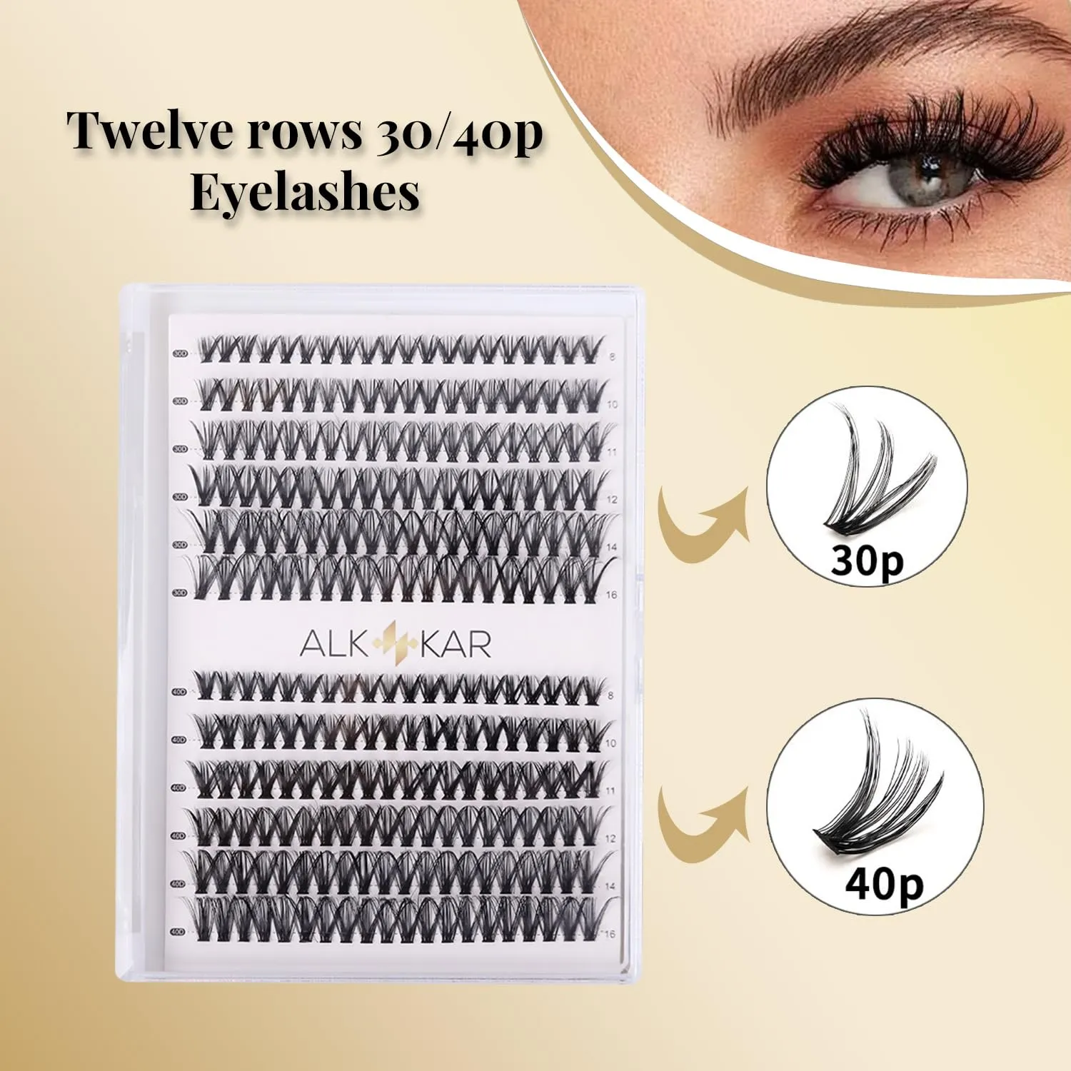 ALKKAR DIY Eyelashes kit Bond Sealant Tweezers Remover