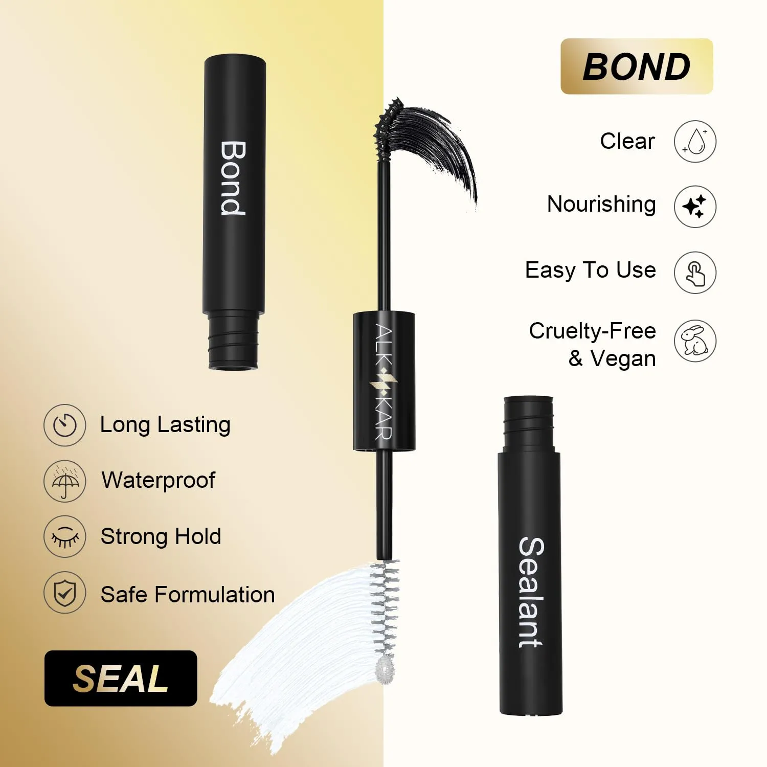 ALKKAR DIY Eyelashes kit Bond Sealant Tweezers Remover