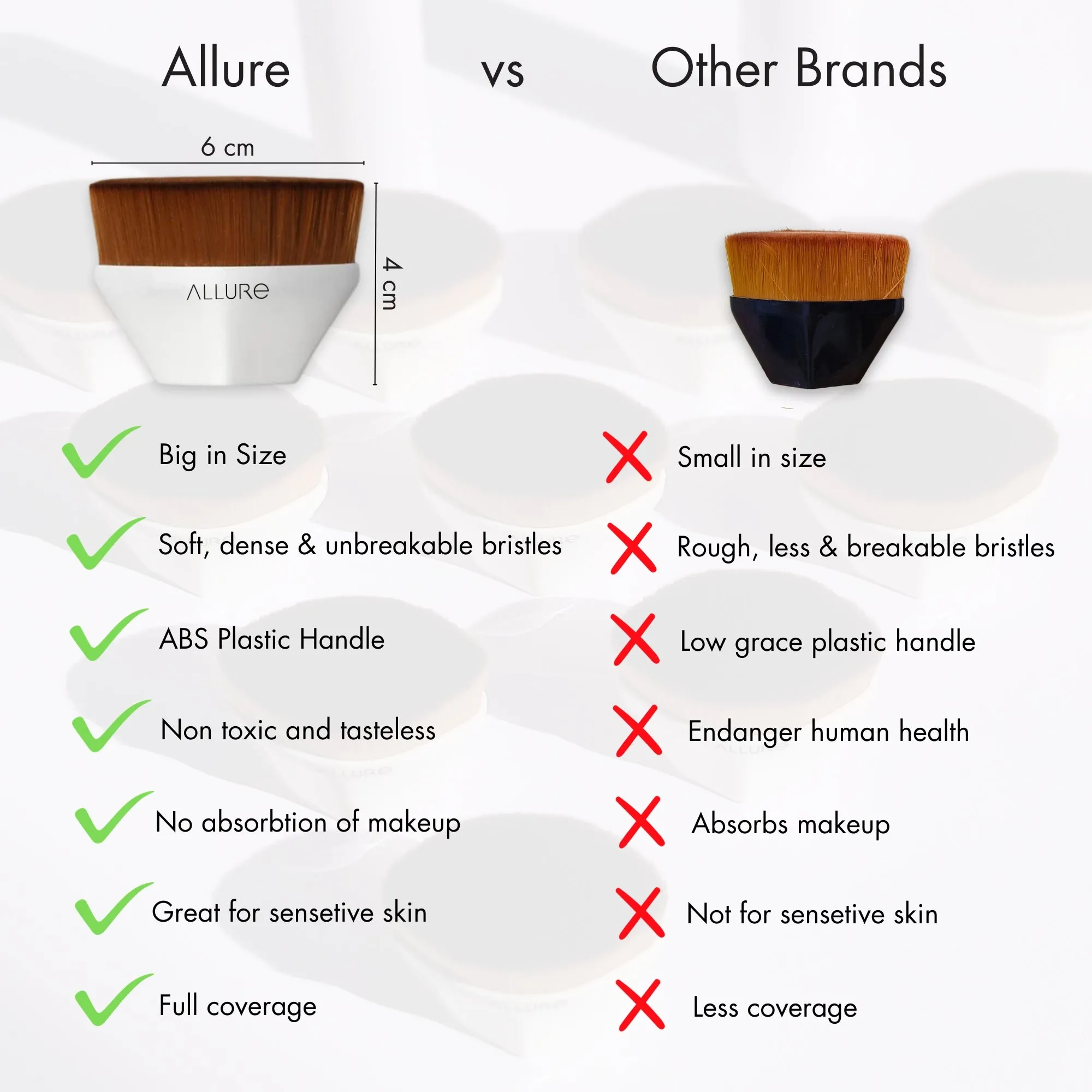 Allure Foundation Brush - White