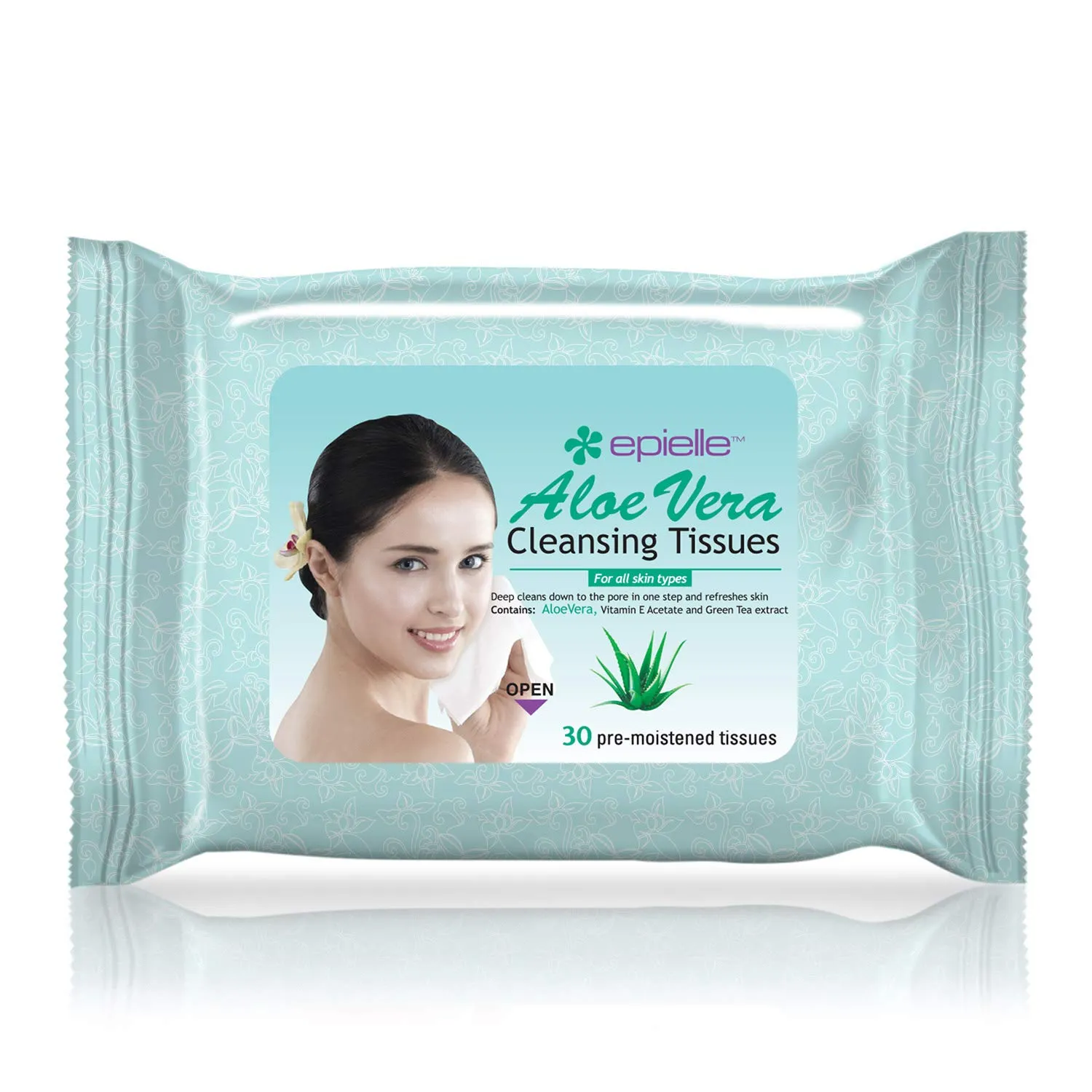 Aloe Vera Facial Cleansing Towelettes | Travel-Friendly Face Wipes