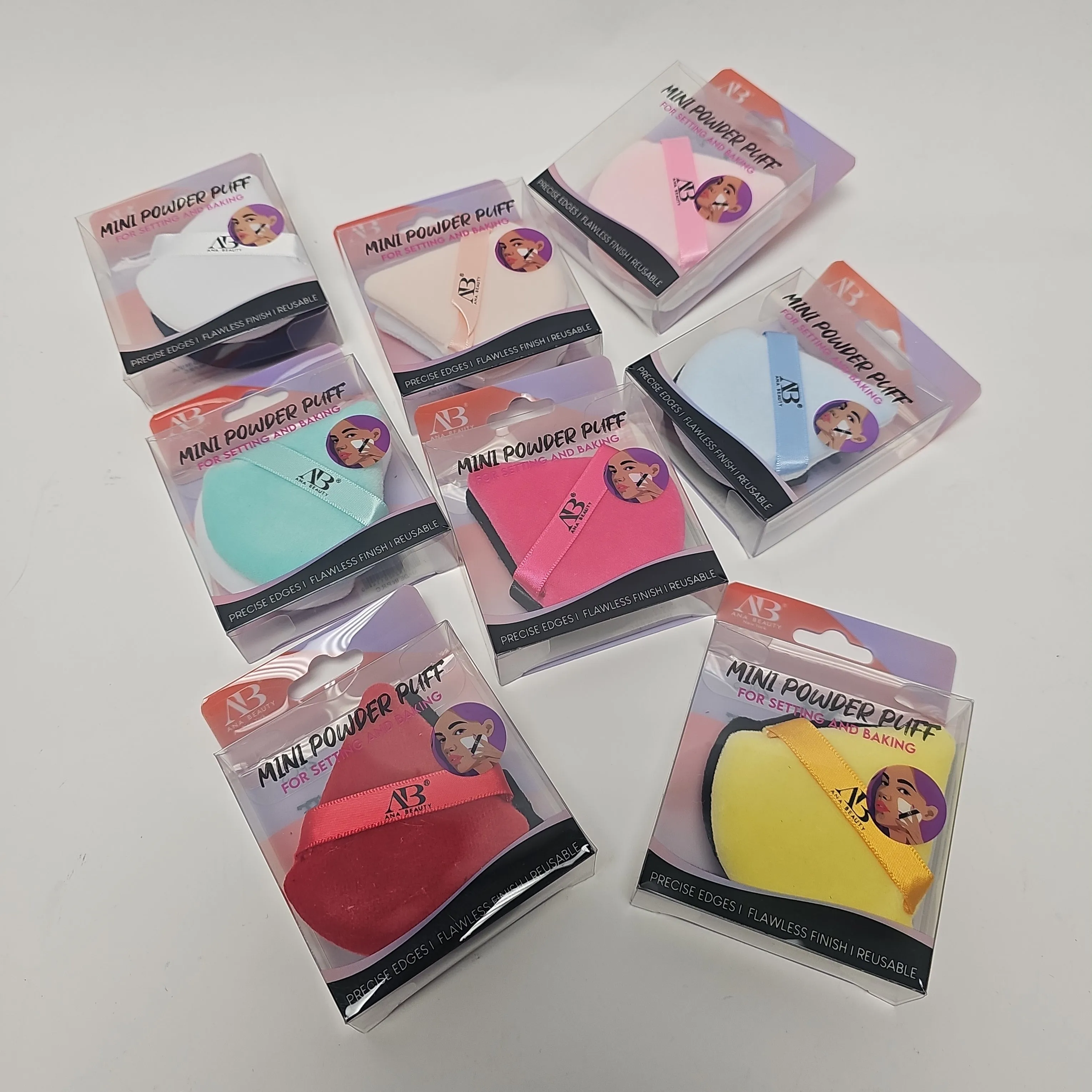 Ana Beauty Velvet Triangle Cosmetic Puff - 2 Pack