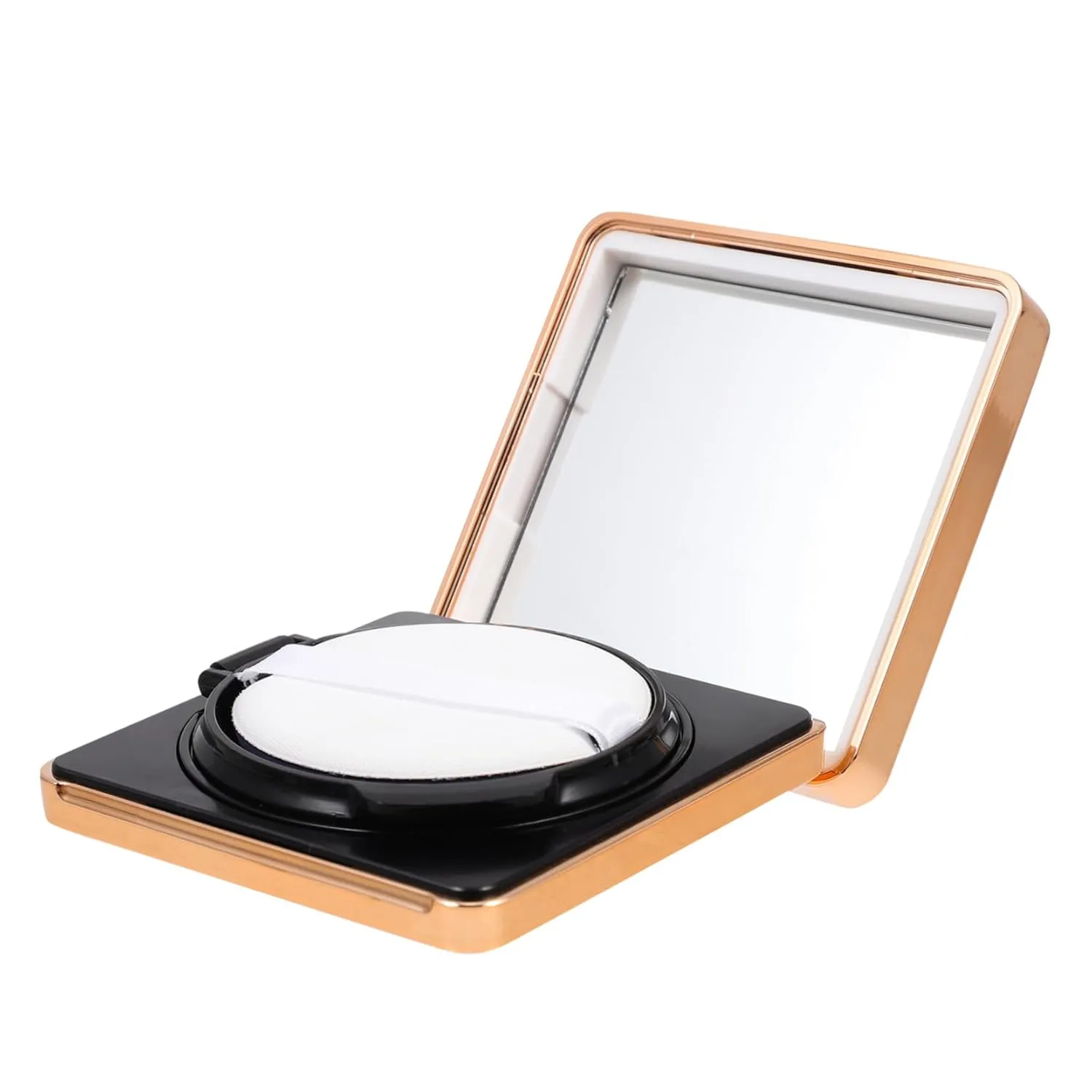 Angoily 3pcs Empty Powder Puff Box Container Elegant Liquid Foundation Holder Makeup Mirror Design for Travel Home Use for Beauty Applications