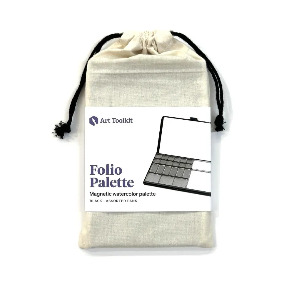 Art Toolkit Watercolour Palette - Folio Assorted Pan, Black