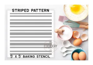 Assorted Stripes Pattern Cookie Stencil - Baking Stencil - Cake Stencil - Airbrush Stencil