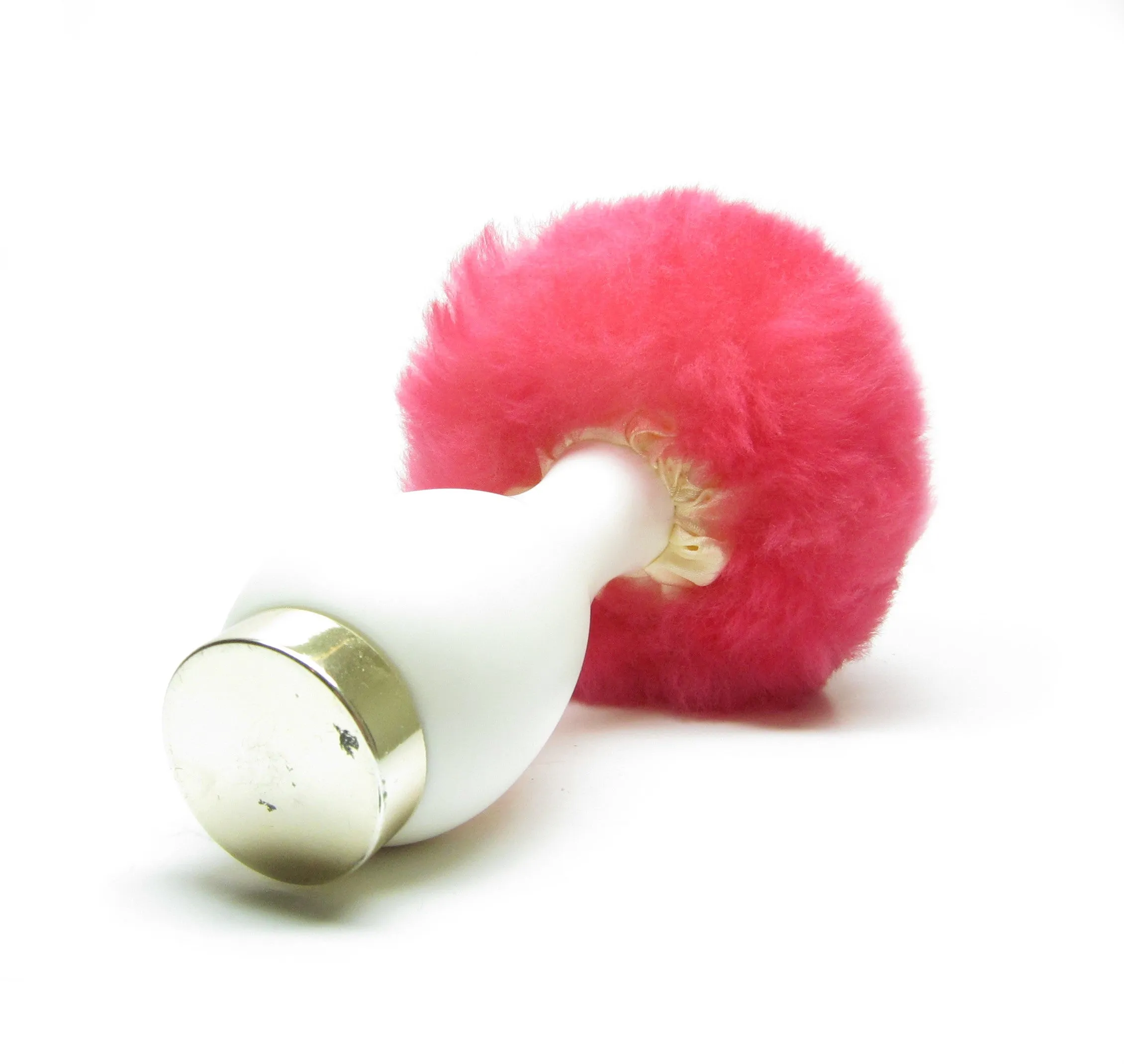 Avon Fluff Puff Powder Perfume Container with White Handle