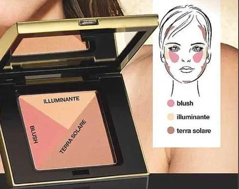 Avon Luxe 3 in 1 Powder Bronzer & Highlighter & Blush Palette