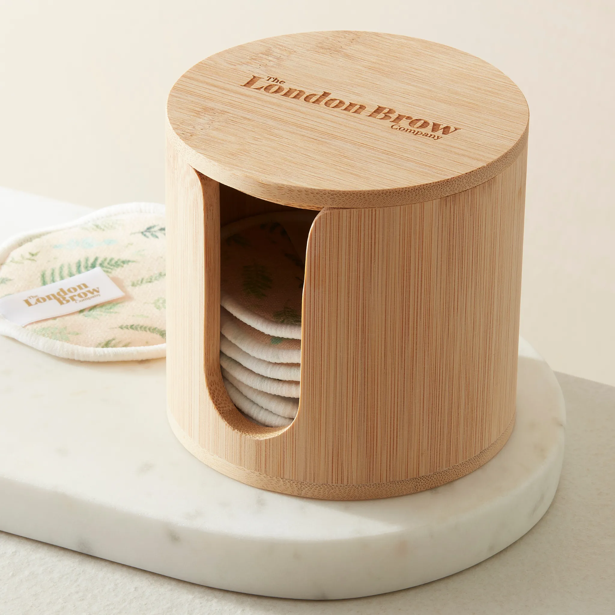 Bamboo Storage Box for Cotton Makeup Pads